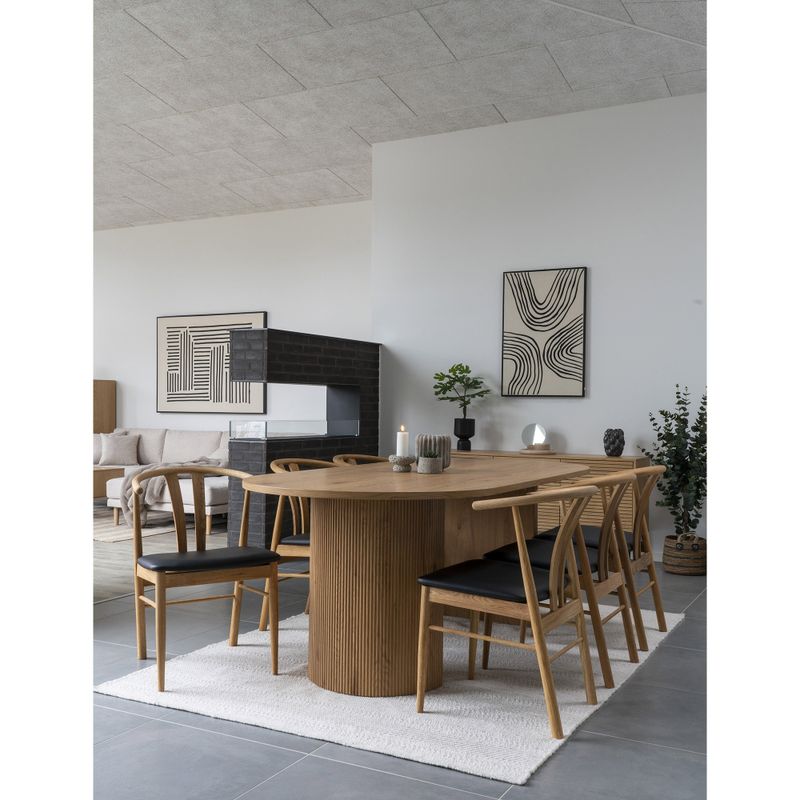 House Nordic Artenara Matstol Naturell/Svart 2-pack