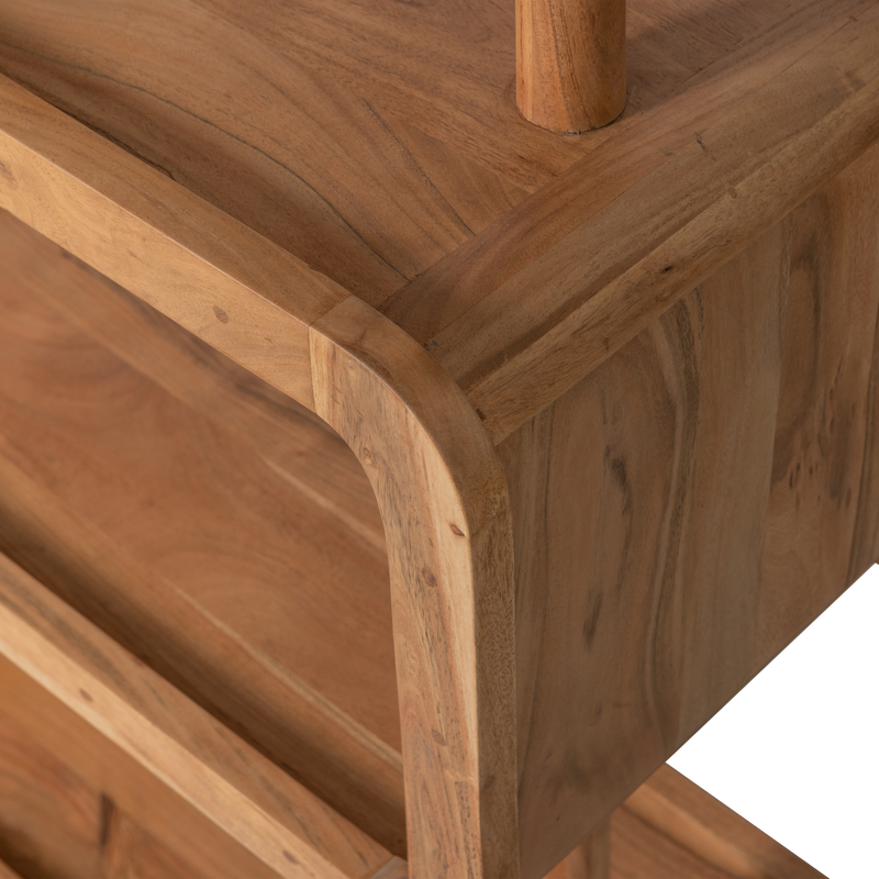 WOOOD Rattle Öppen Hylla i Naturligt Akaciahus