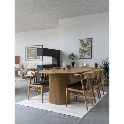 House Nordic Artenara Matstol Naturell/Svart 2-pack