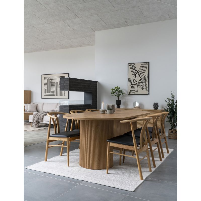 House Nordic Artenara Matstol Naturell/Svart 2-pack
