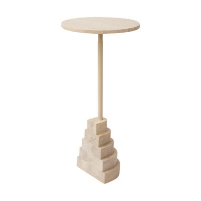 AYTM Solum Bord Light Sand, Travertin Ø32 cm