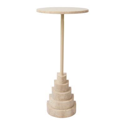 AYTM Solum Bord Light Sand, Travertin Ø32 cm