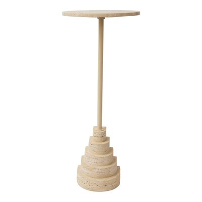 AYTM Solum Bord Light Sand, Travertin Ø32 cm