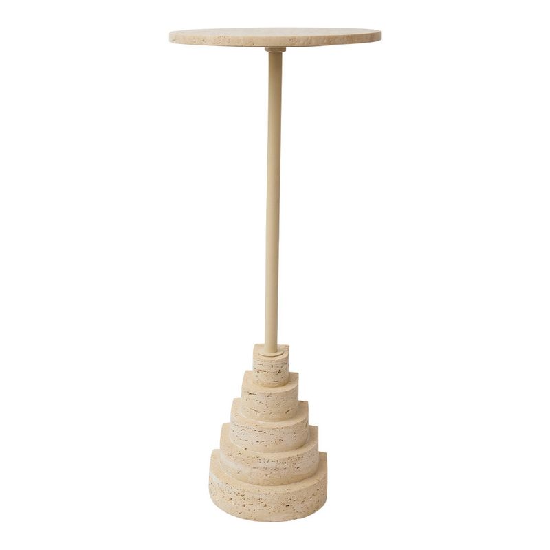 AYTM Solum Bord Light Sand, Travertin Ø32 cm