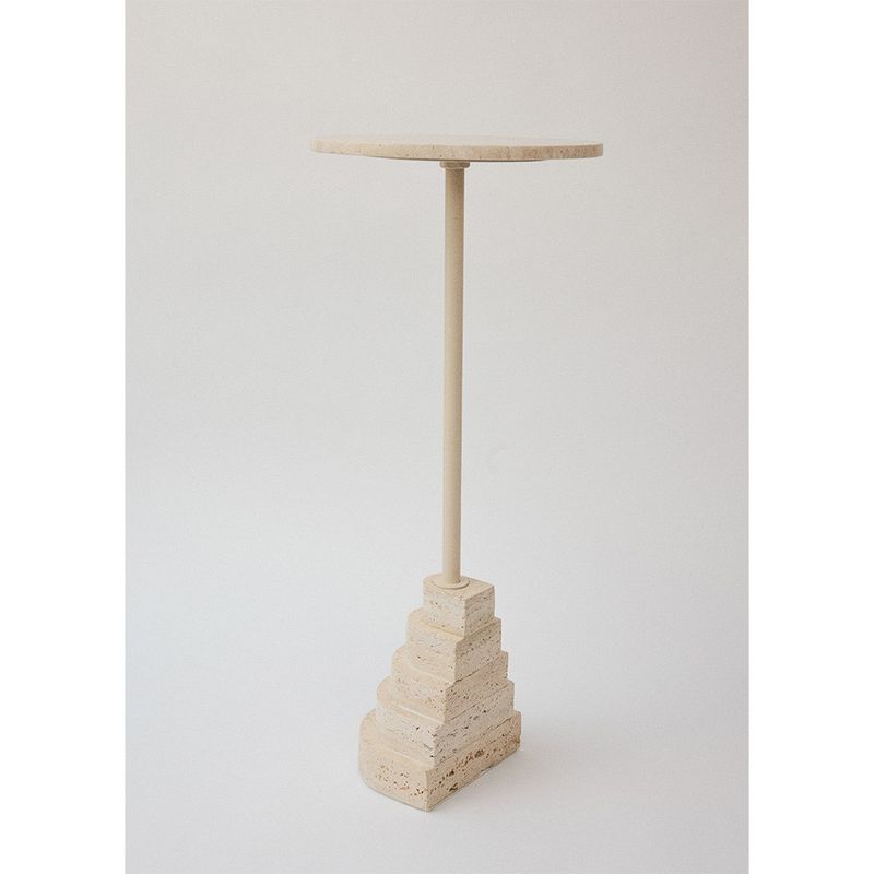AYTM Solum Bord Light Sand, Travertin Ø32 cm