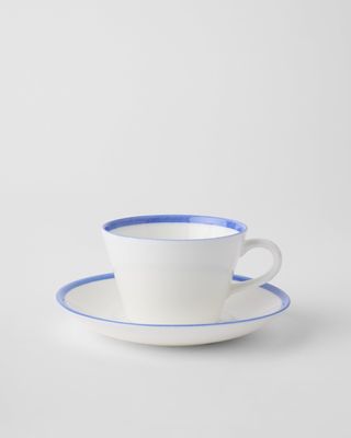 Gustavsbergs Porslinsfabrik Sommar Hav kaffekopp med fat konisk