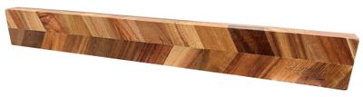 Laguiole By Hâws magnetisk knivhållare för vägg 40x5x2 cm i akaciaträ, fiskbensmönster