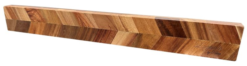 Laguiole By Hâws magnetisk knivhållare för vägg 40x5x2 cm i akaciaträ, fiskbensmönster