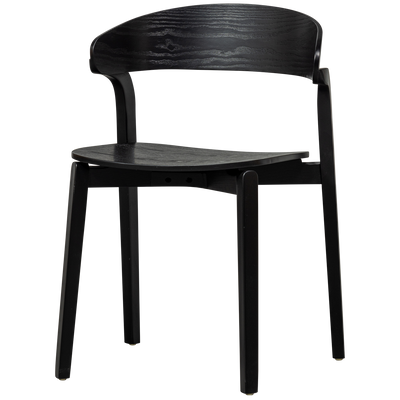 WOOOD CRAS Matstol i Svart Essensfineer 2 st