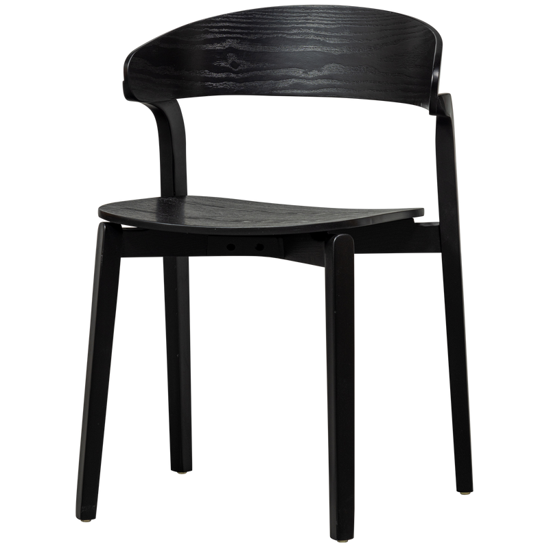 WOOOD CRAS Matstol i Svart Essensfineer 2 st