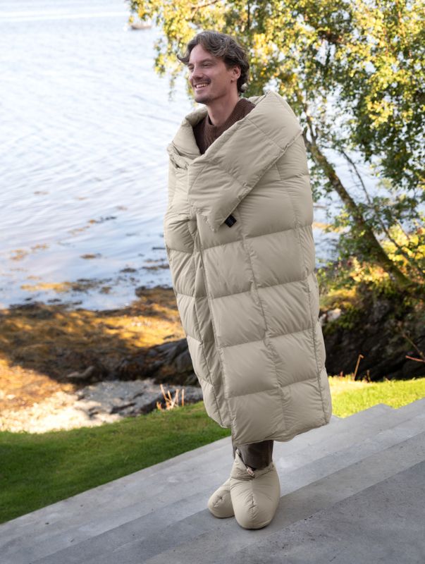 Høie Skumring dunpläd beige 130x170 cm