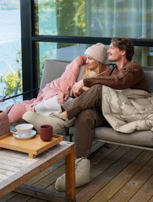 Høie Skumring dunpläd beige 130x170 cm