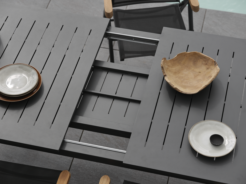 Brafab Lomma Matbord 100x194-312 cm Antracit