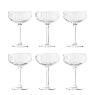 Bloomingville Astrid Champagne Glas, Clear, Glas 6-pack
