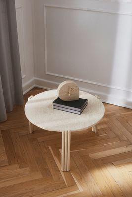 AYTM Tribus Soffbord Light Sand, Travertin Ø60 cm
