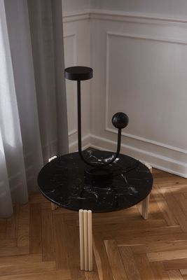 AYTM Tribus Soffbord Light Sand, Svart Ø60 cm