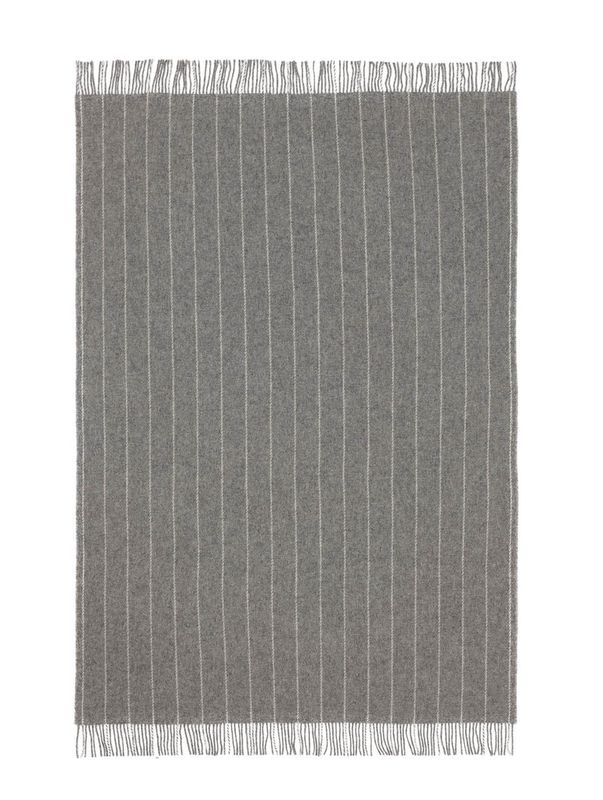 Høie Storebjørn ullpläd naturlig grå 130x200 cm
