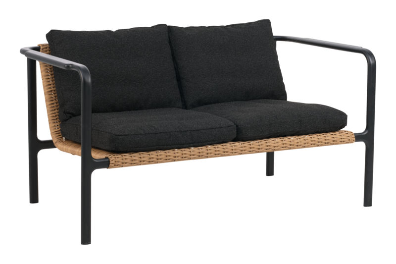 Brafab Motty 2-sits soffa svart / Teddy black