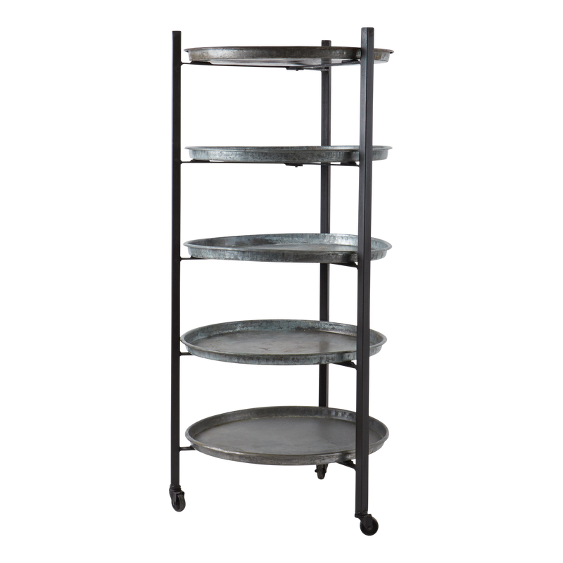 Affari of Sweden TREASURE Hylla, Svart/brun 60x125 cm