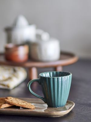 Bloomingville Latina Mugg, Grön, Stengods 8,5 cm 6-pack