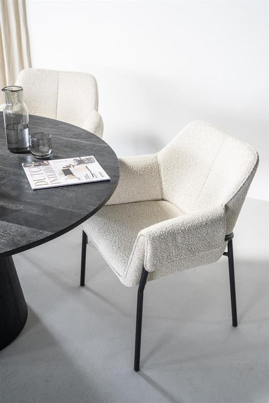 Eleonora Matbord Aron Rund 130x76 - Svart