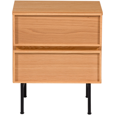 WOOOD Tours Nattduksbord med 2 Lådor i Melamin/MDF