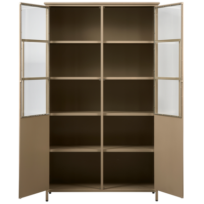 WOOOD Exhibit vitrinskåp i metall khaki