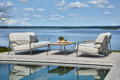 Brafab Naos 2,5-sits soffa Stainless steel / Dot beige