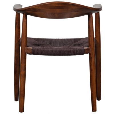 vtwonen Embrace matstol med flätad sits i bokträ mörkbrun 2 st