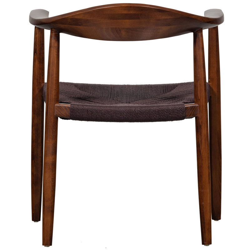 vtwonen Embrace matstol med flätad sits i bokträ mörkbrun 2 st