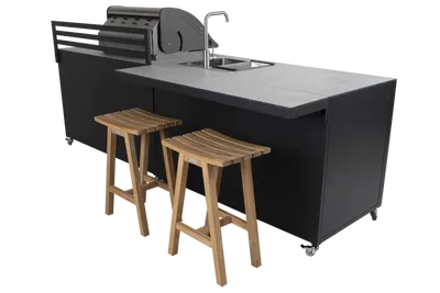 Brafab Fornax Stor Utekök Svart/Teak