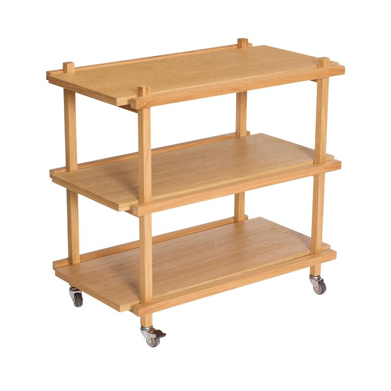 Hübsch Crayon serveringsvagn natur 70 x 38 x H70 cm