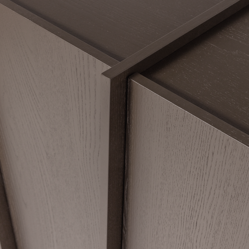 WOOOD BROCK 2-Dörrars Skåp i Askfanér