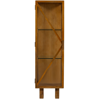 WOOOD Kella Vitrinskåp En Dörr Mango Natur