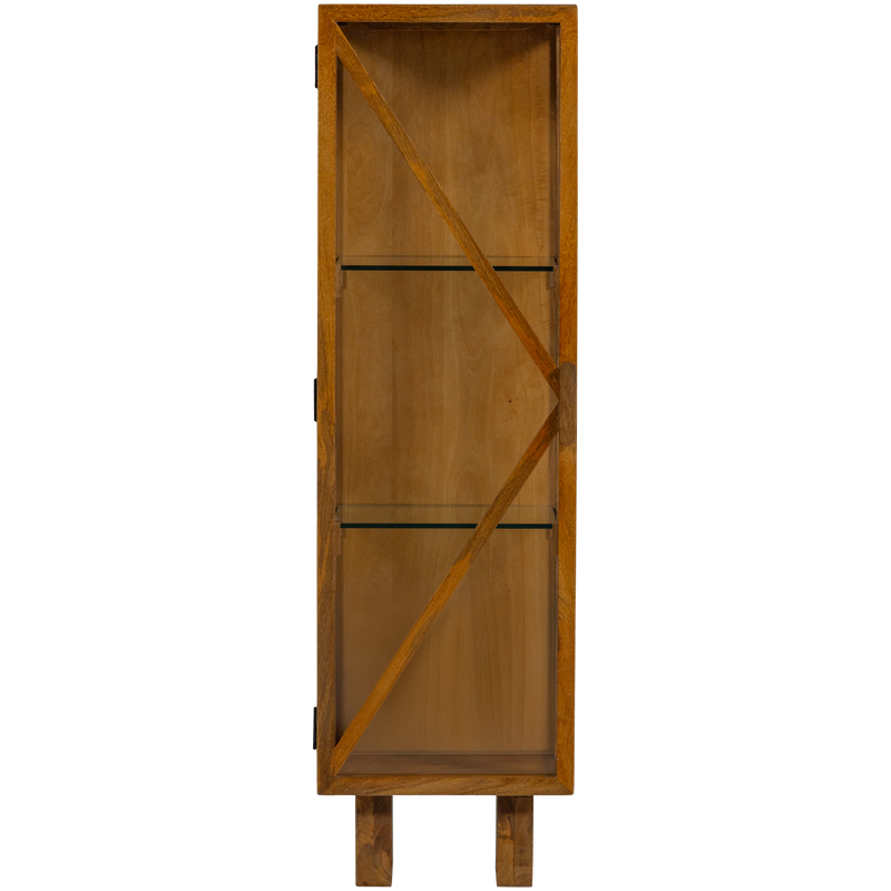 WOOOD Kella Vitrinskåp En Dörr Mango Natur