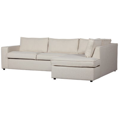 WOOOD Thomas Hörnsoffa Höger Vävda Tyg Natur