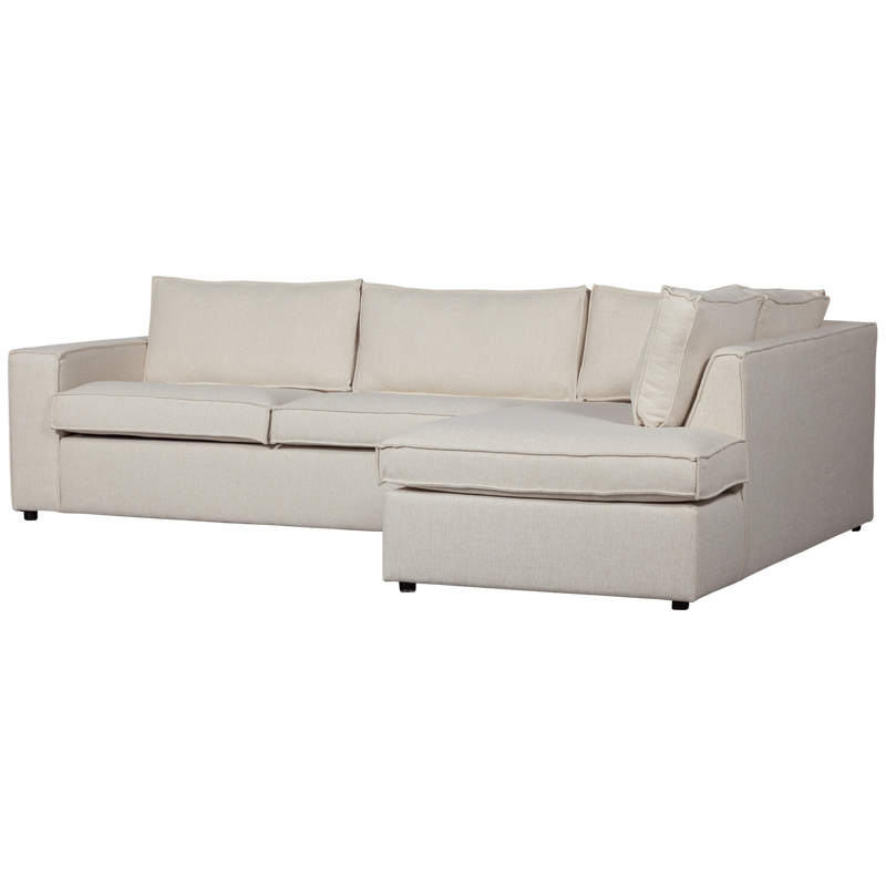 WOOOD Thomas Hörnsoffa Höger Vävda Tyg Natur