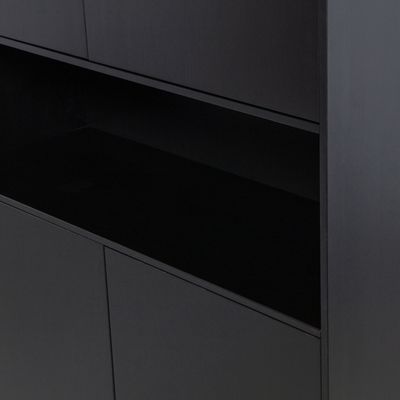 WOOOD FINCA Förvaringsskåp 110 cm Djup Svart