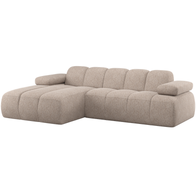 WOOOD Mojo Chaise Longue Soffa Vänster Woolly Mörk