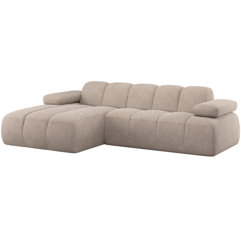 WOOOD Mojo Chaise Longue Soffa Vänster Woolly Mörk