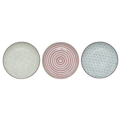 Bloomingville Patrizia Tallrik, Blå, Stengods - 12-pack
