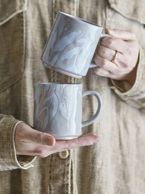 Bloomingville Aurora Mugg, Grå, Stengods - 4-pack