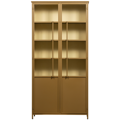 WOOOD Exhibit XL 2-dörrars vitrinskåp i metall - Honung