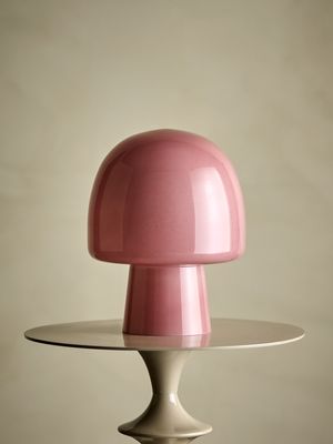 Bloomingville Paddy Bordslampa, Rosa, Glas, Ø20xH26,5 cm