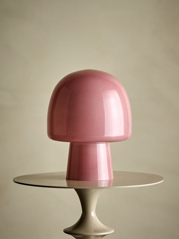 Bloomingville Paddy Bordslampa, Rosa, Glas, Ø20xH26,5 cm