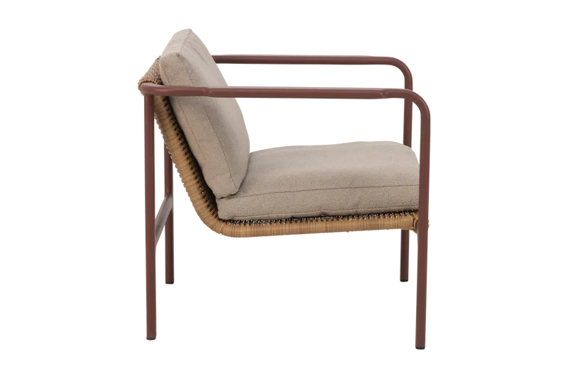 Brafab Motty Fåtölj Zin Red / Teddy Beige