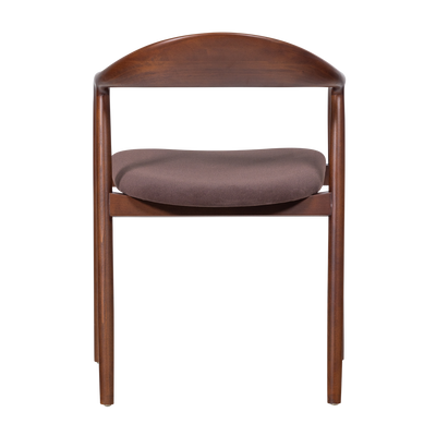 WOOOD Bran Matstol i Bokträ med Brun Sammet 2 st