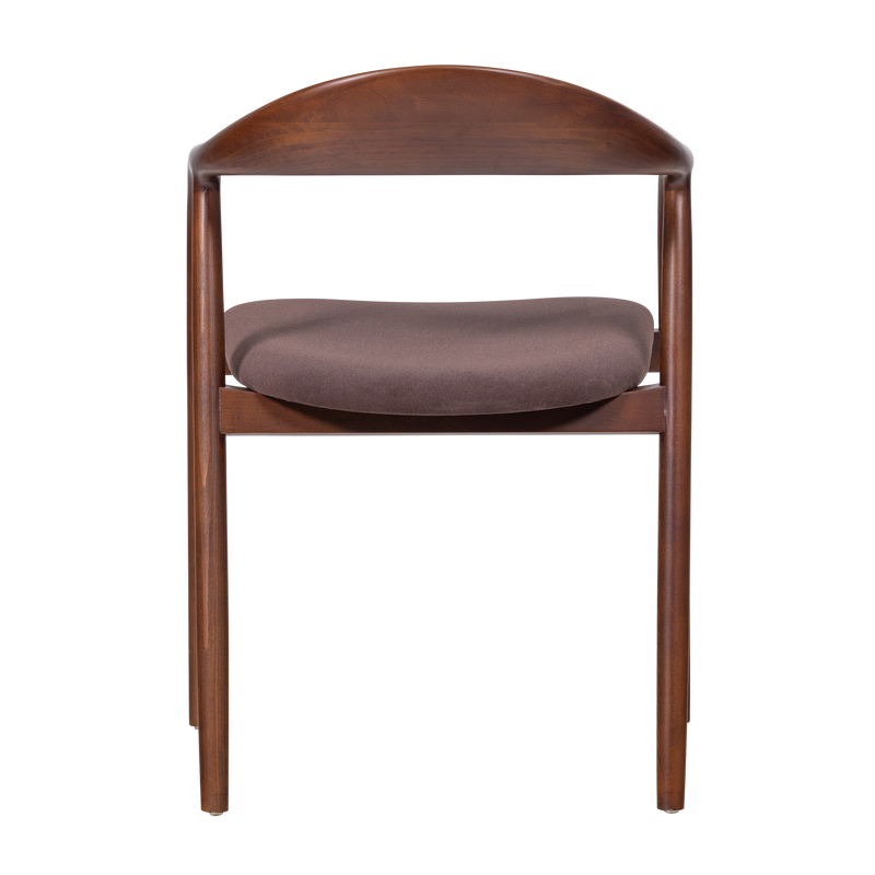 WOOOD Bran Matstol i Bokträ med Brun Sammet 2 st