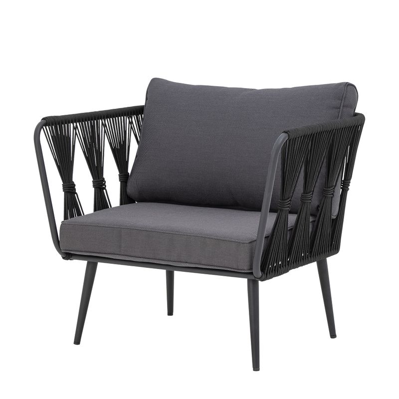 Bloomingville Pavone Loungestol, Svart Metall