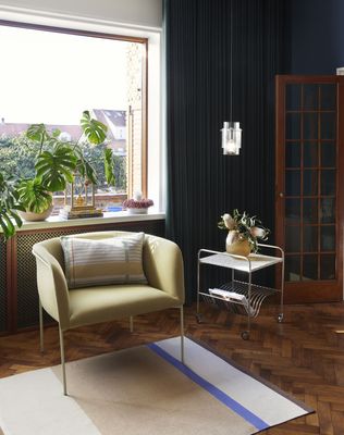 Hübsch Eyrie Loungestol Ljusgul med Ljusgröna ben